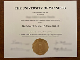 order University of Winnipeg certificate