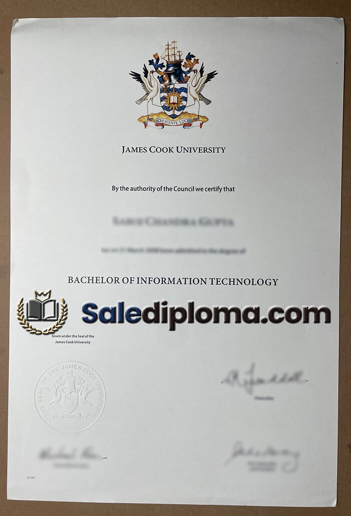 Buy James Cook University certificate.