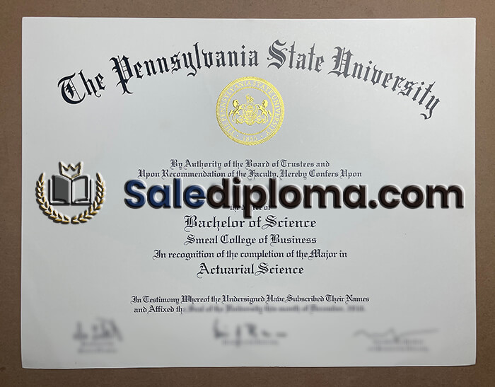 get Pennsylvania State University certificate