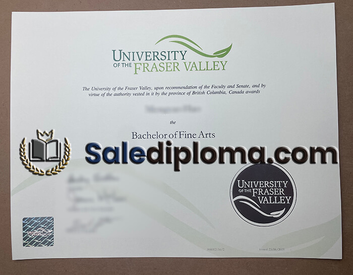get fake University Fraser Valley certificate