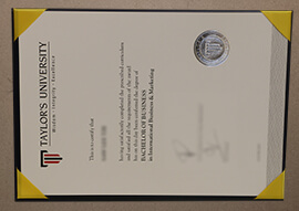 order Taylor's University certificate
