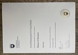 order University of Wollongong Australia certificate