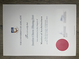 order University OF Adelaide certificate