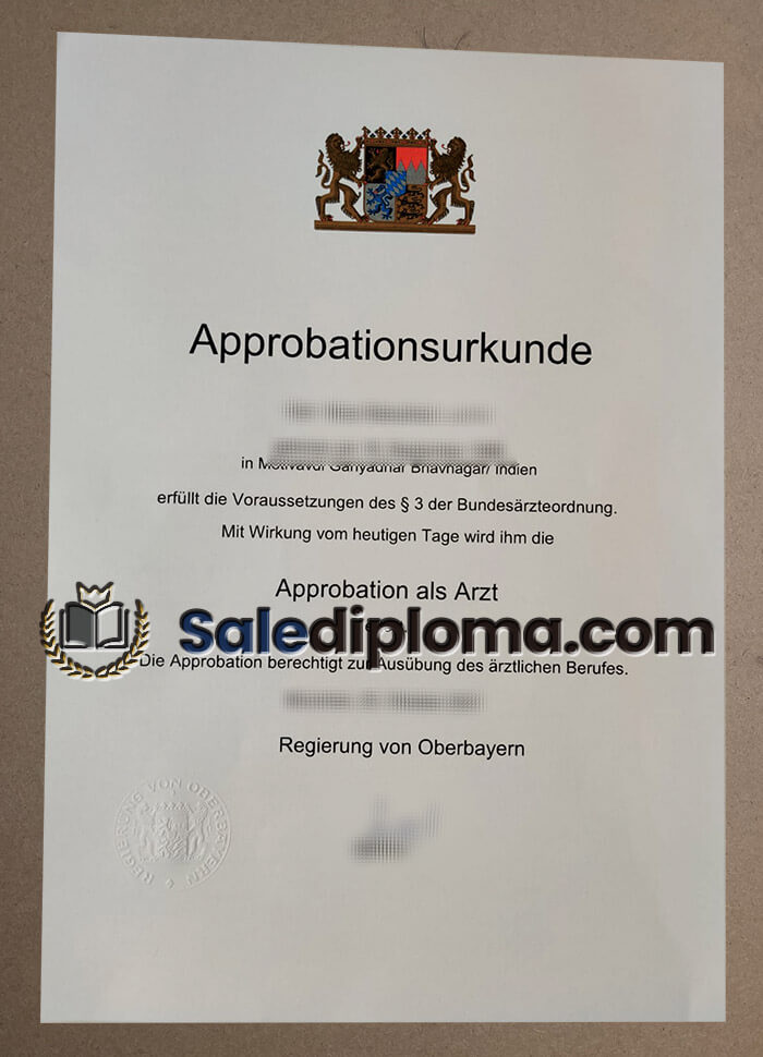 buy Approbation als Arzt certificate