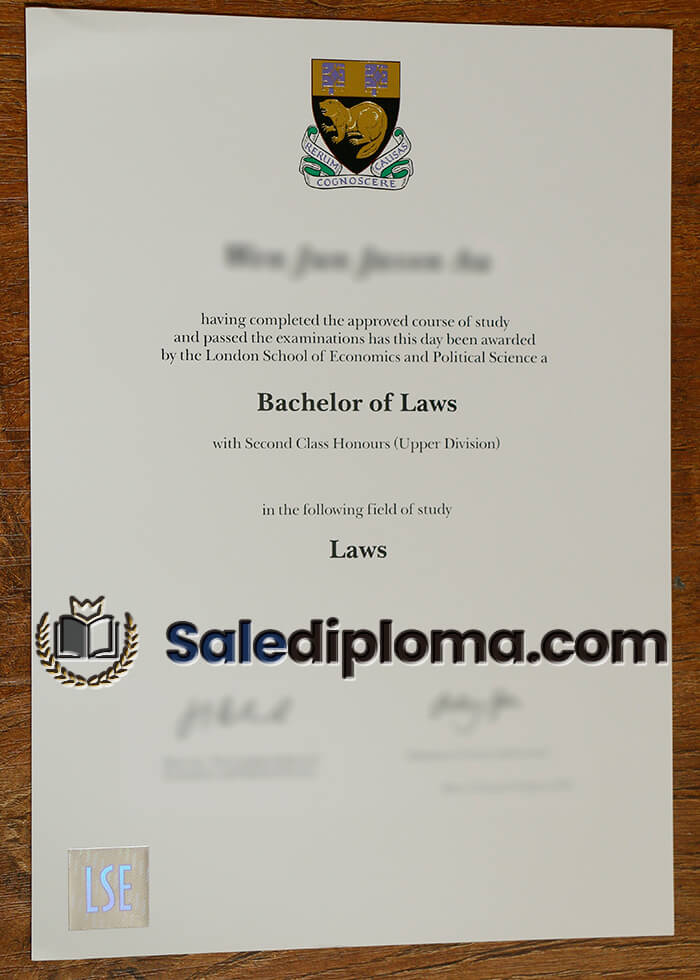 order Bachelor of Laws certificate
