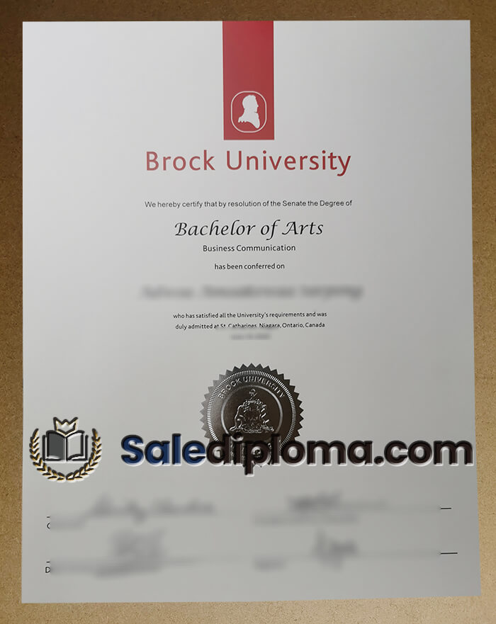 buy Brock University certificate