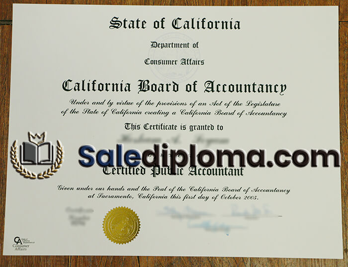 buy California Board of Accountancy diploma