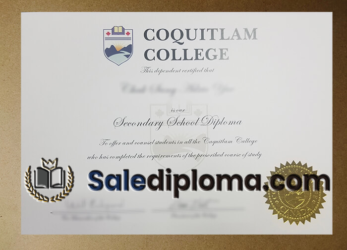 get Coquitlam College certificate