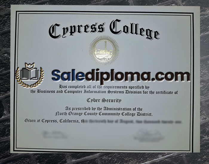 get fake Cypress College certificate