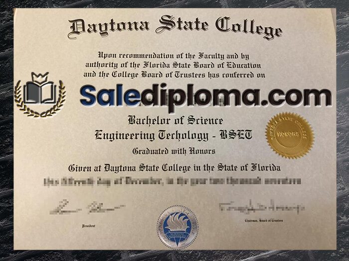 buy Daytona State College certificate
