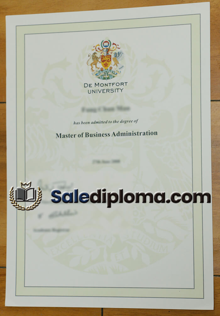 buy De Montfort University certificate