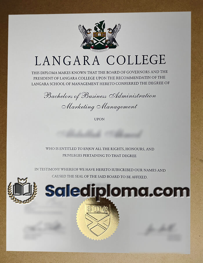 order Langara College certificate