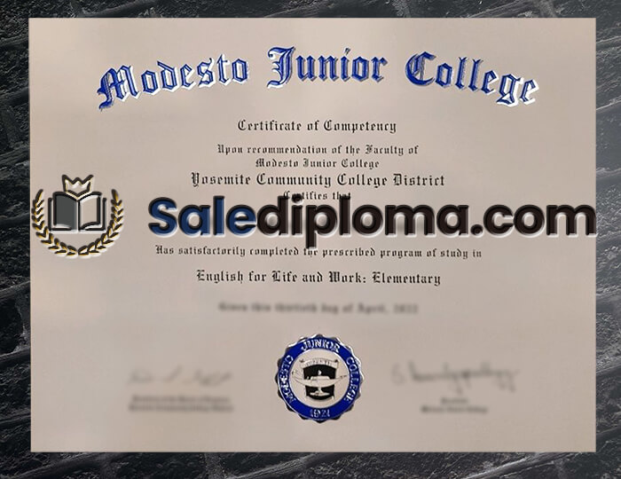 order Modesto Junior College diploma