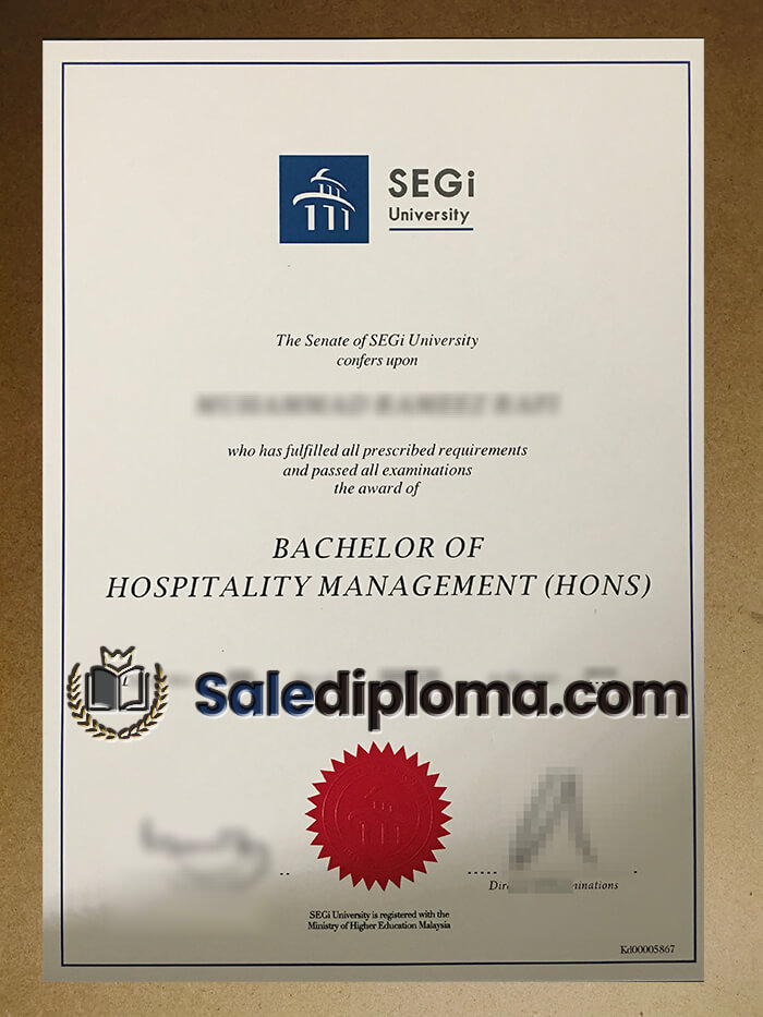 buy SEGI University certificate