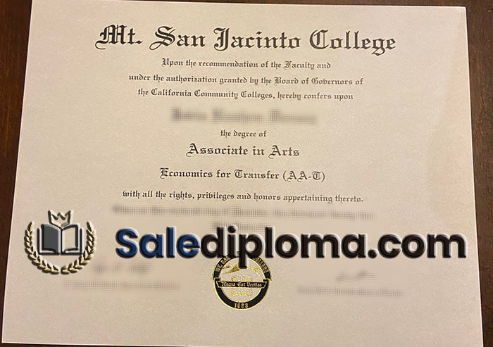 get San Jacinto College certificate