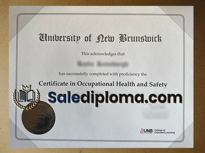 buy University of New Brunswick certificate