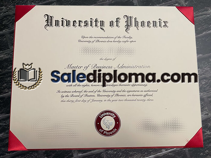 order University of Phoenix diploma