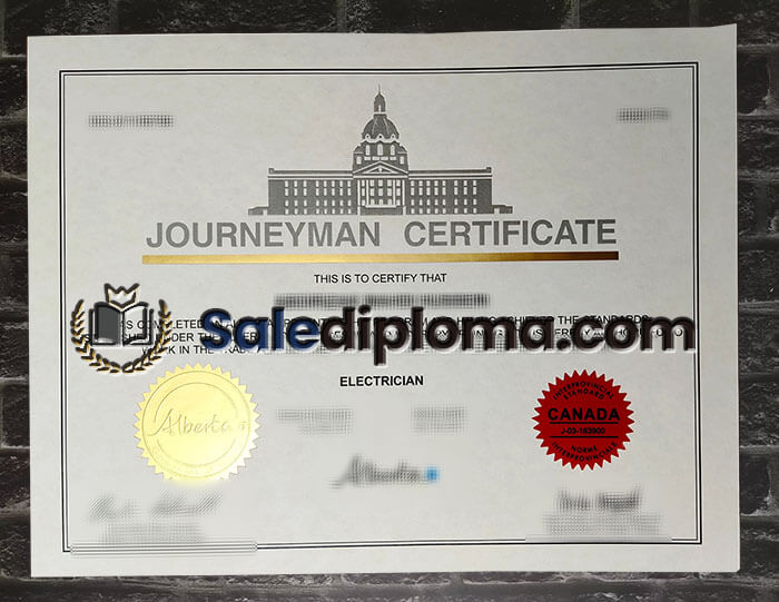 Order Alberta Journeyman Certificate
