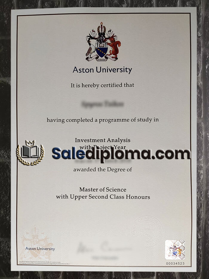 order Aston University diploma