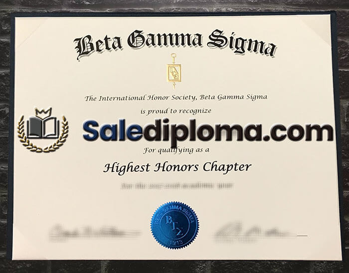 get Beta Gamma Sigma certificate