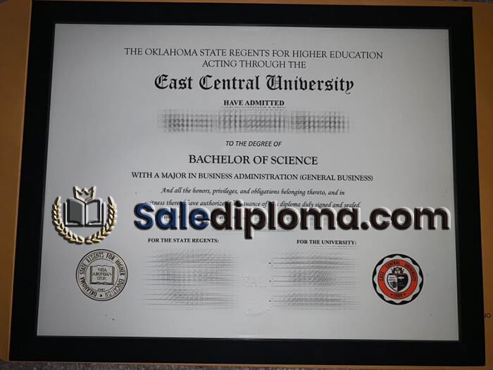 buy East Central University certificate