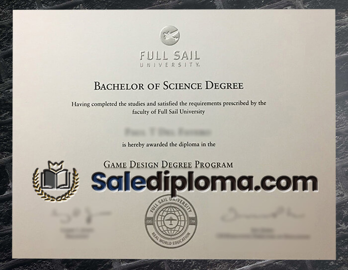 get Full Sail University certificate