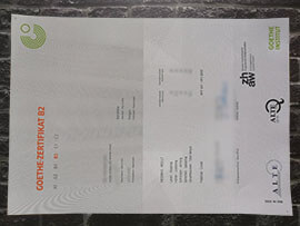 buy Goethe Zertifikat b2 certificate