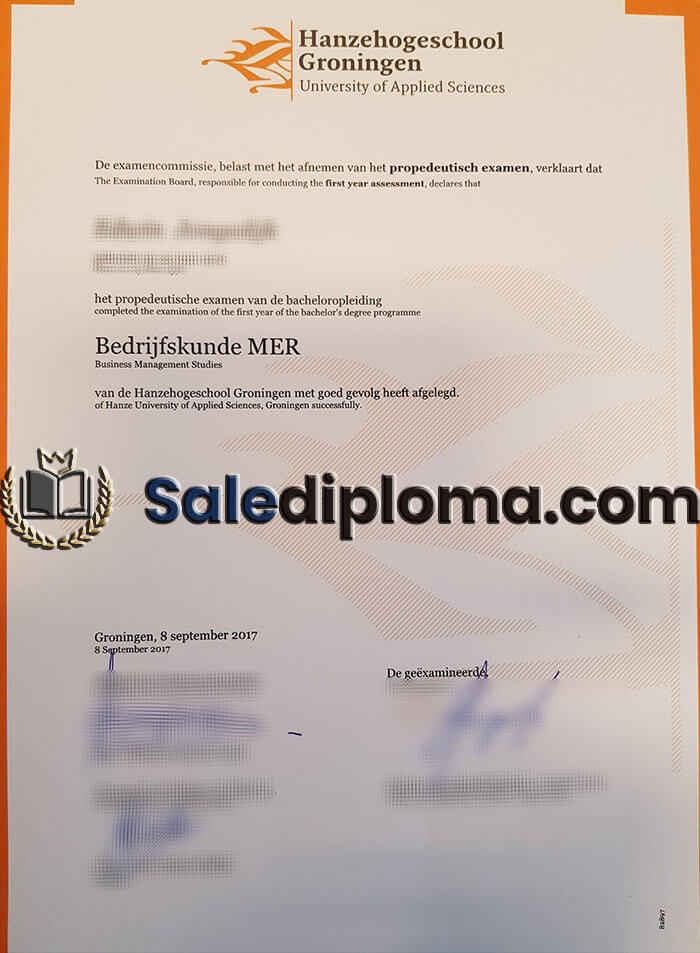 buy Hanze University Groningen diploma