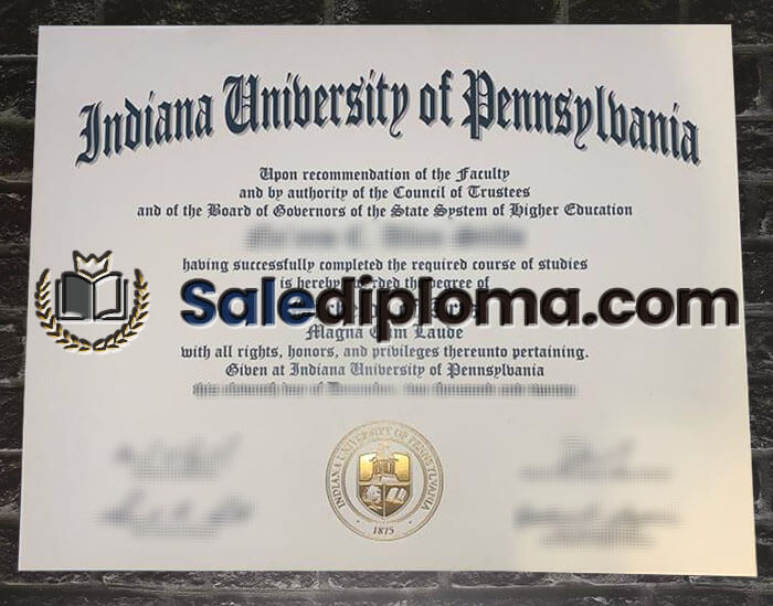 Indiana University of Pennsylvania diploma