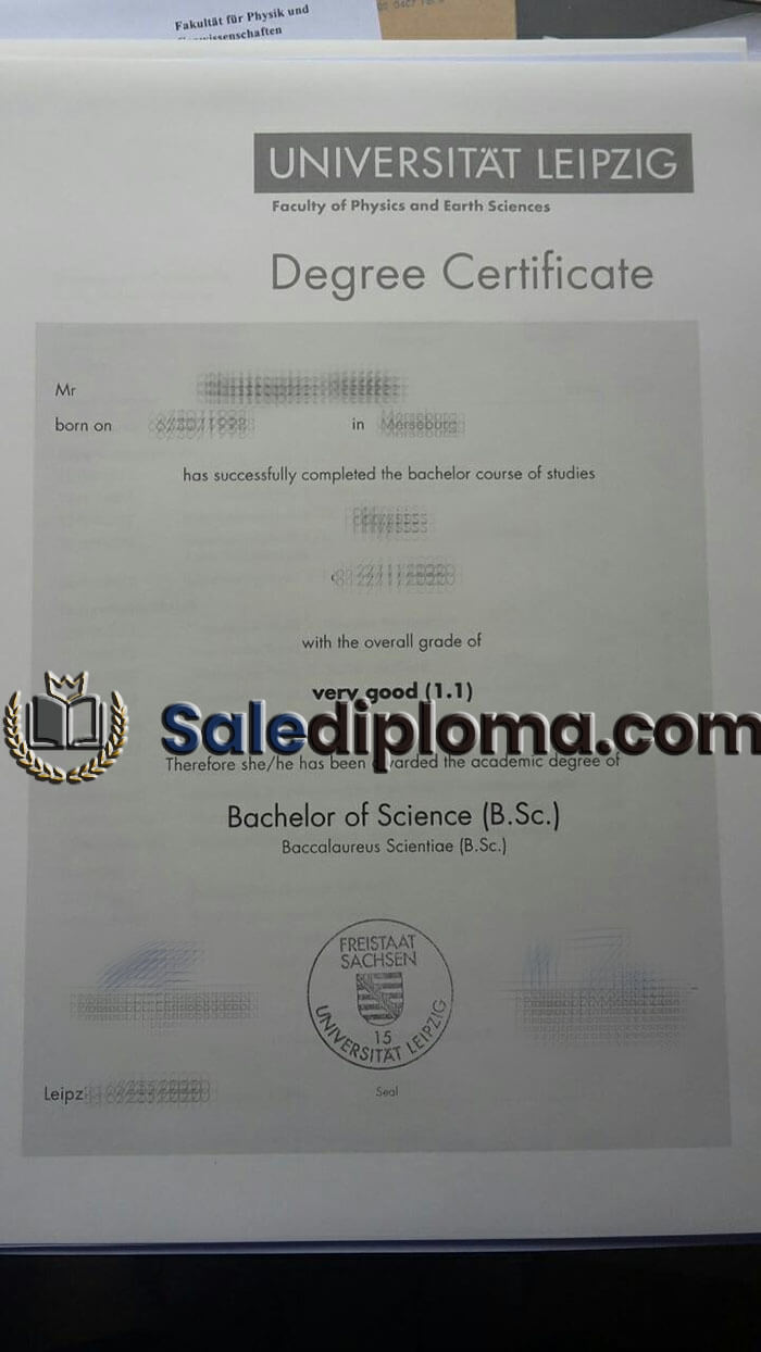 order Leipzig University certificate