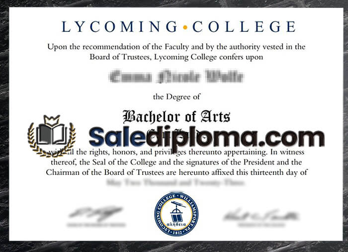 buy Lycoming College diploma