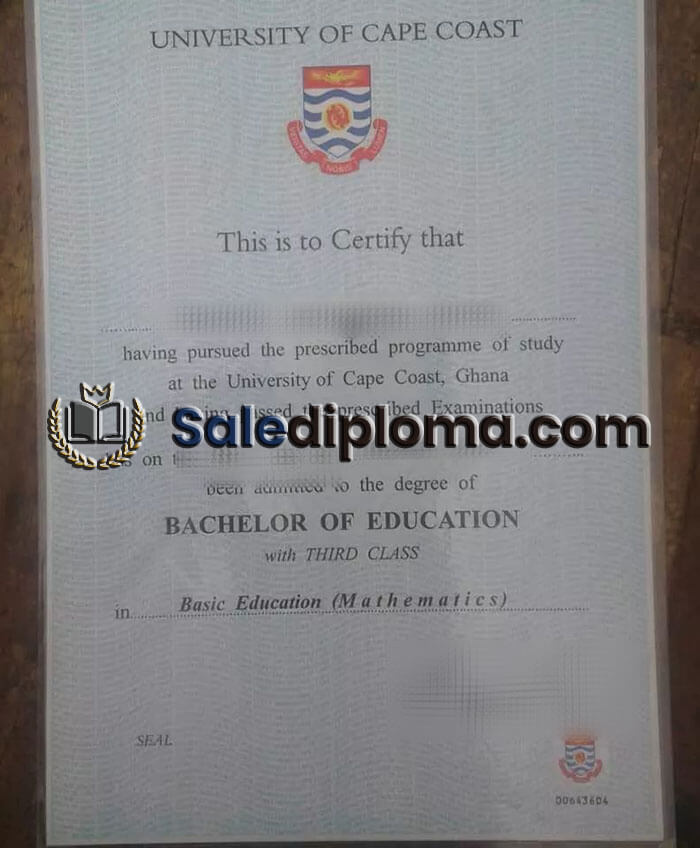 order University of Cape Coast diploma