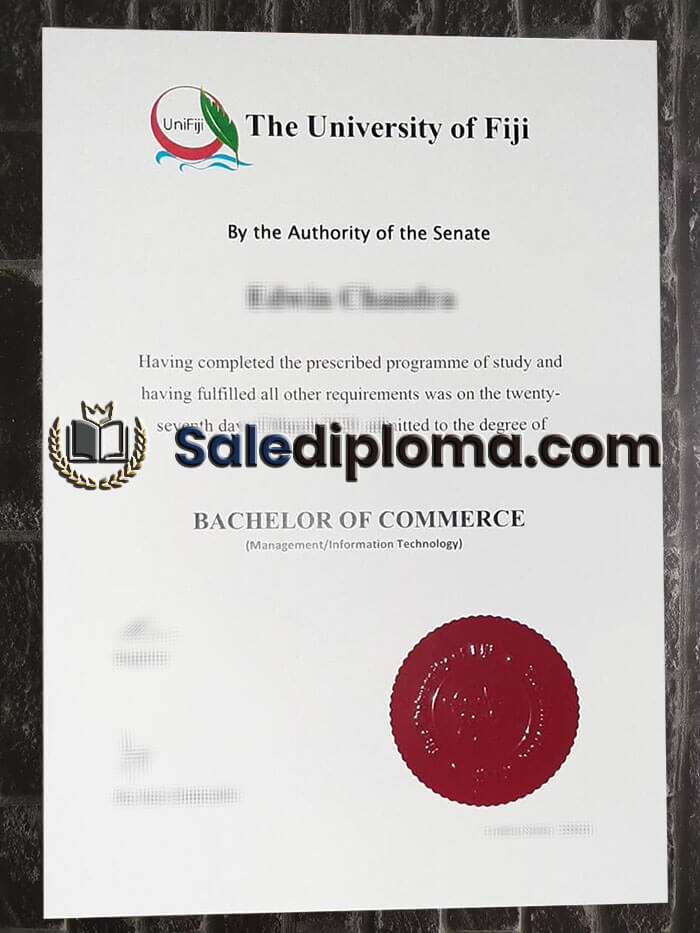 order University of Fiji certificate