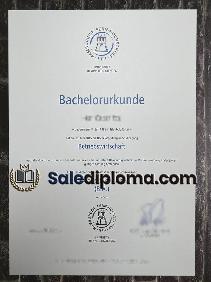 order University of Applied Sciences certificate