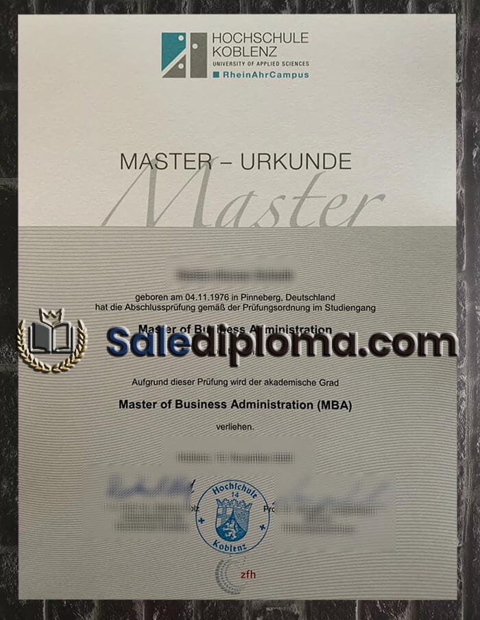 get Koblenz University of Applied Sciences diploma