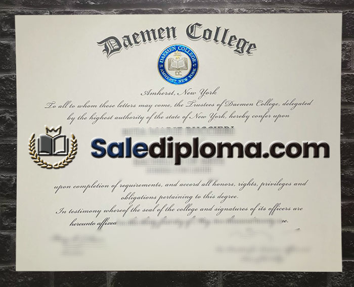 order Daemen College certificate
