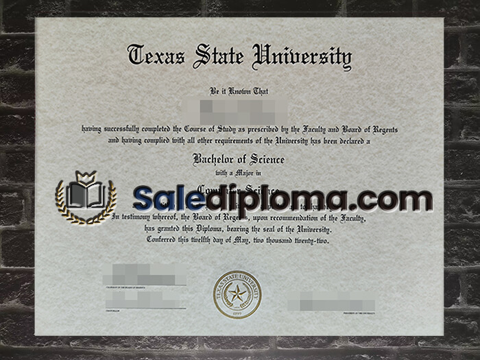 purchase fake Texas State University diploma