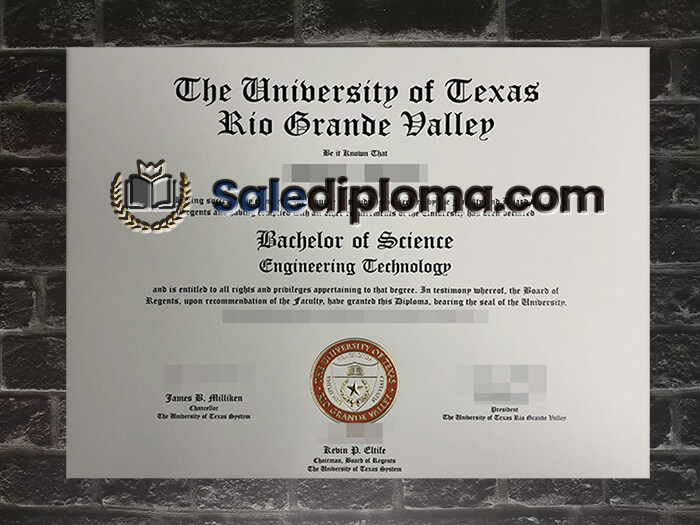 purchase fake University of Texas Rio Grande Valley degree