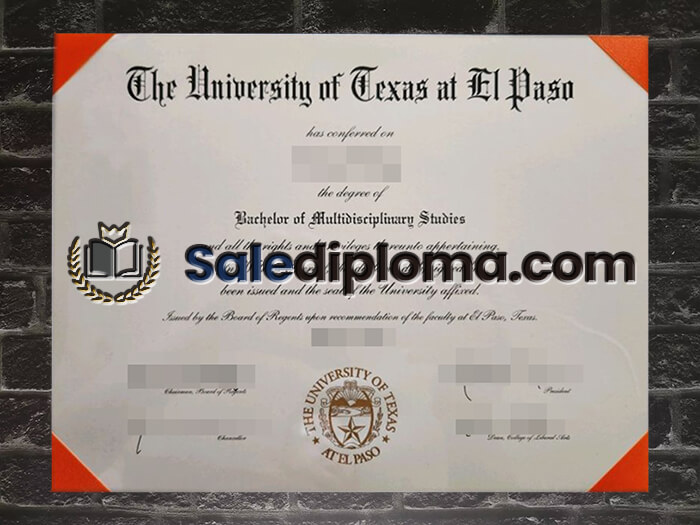 purchase fake University of Texas at El Paso degree