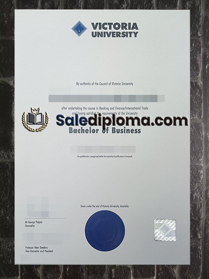 purchase fake Victoria University diploma