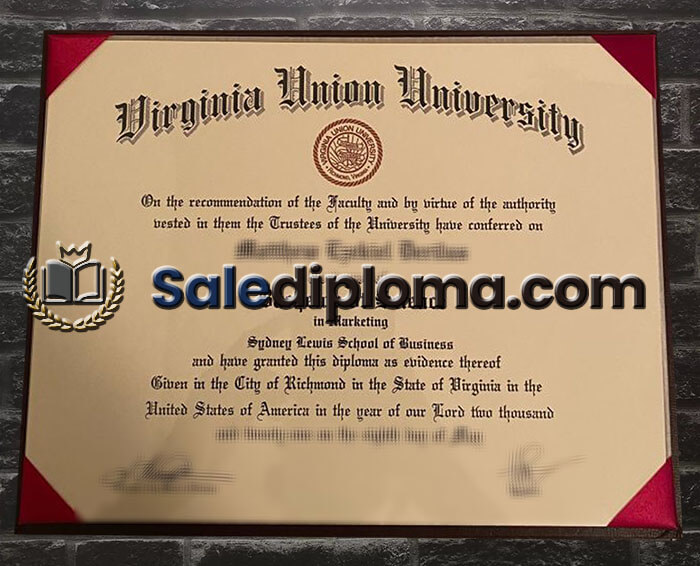 buy fake Virginia Union University diploma