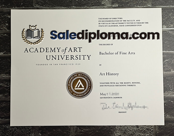 purchase fake ACADEMY of ART UNIVERSITY degree
