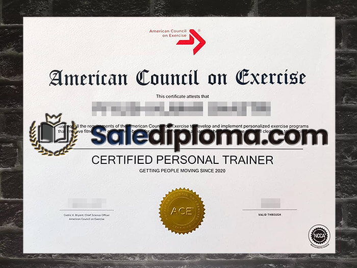 purchase fake American Council on Exercise certificate