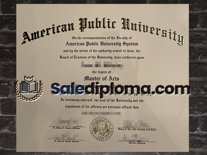 purchase fake American Public University degree