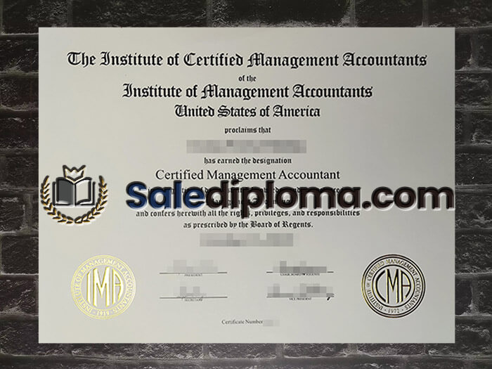 purchase fake CMA certificate
