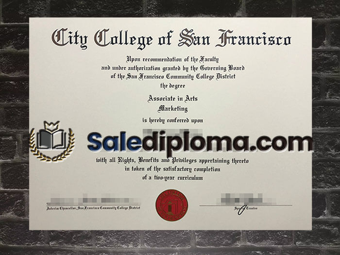 purchase fake City College of San Francisco degree