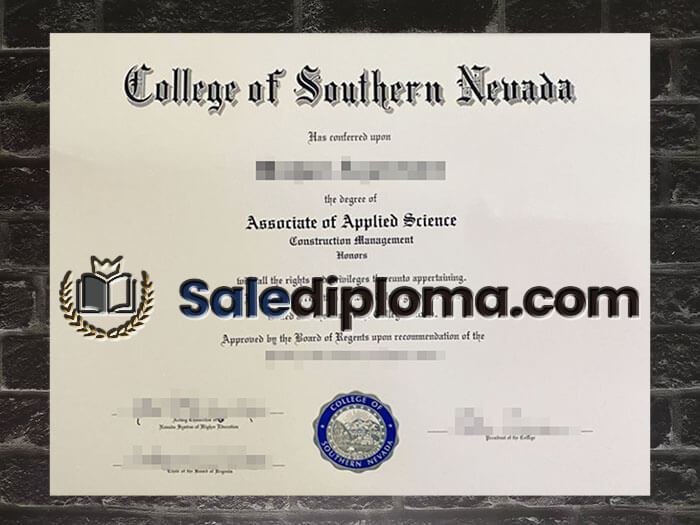 purchase fake College of Southern Nevada degree