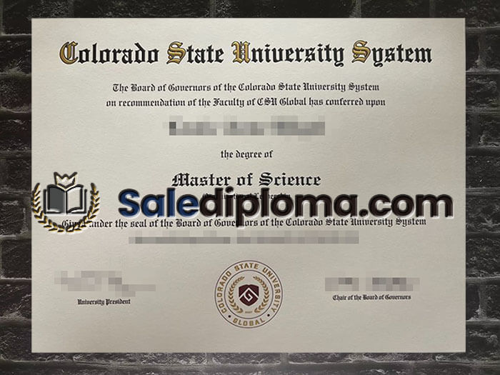 purchase fake Colorado State University System degree