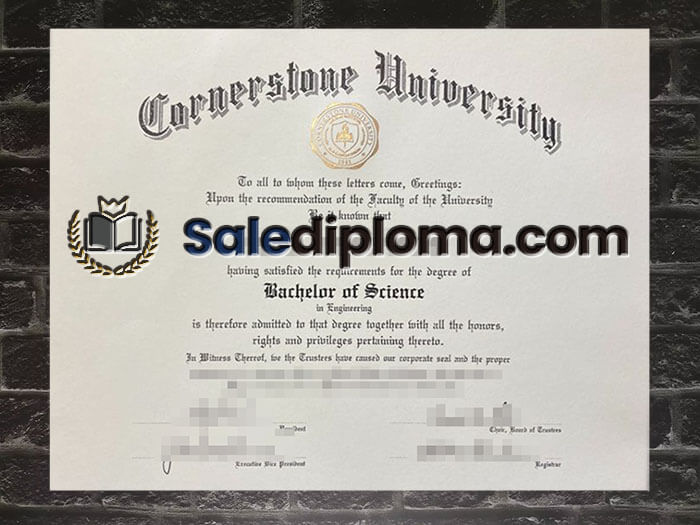 purchase fake Cornerstone University degree