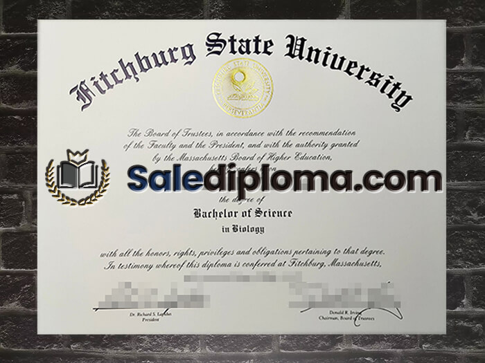 purchase fake Fitchburg State University diploma